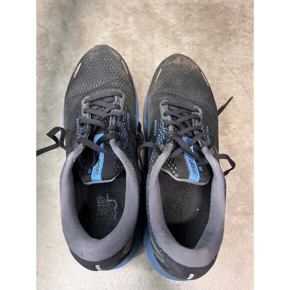 Brooks Ghost 14 Black Blue Running Comfort Athletic Shoes Mens Size 11 - Picture 8 of 10
